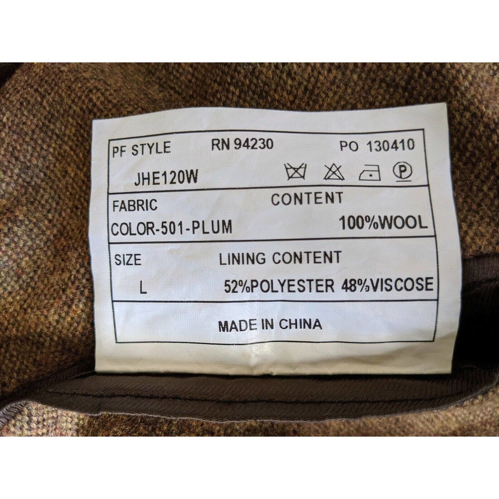 46r Brown Fleck Unconstructed Patch Tweed Unlined… - image 7